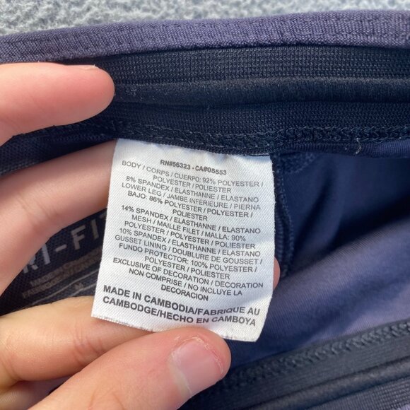 Nike Womens Dri FIT Running Training Capri Cropped Gray Leggings Size M,Pocket - Picture 12 of 15